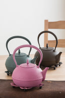 南部鉄瓶　梔子　さくら文様ピンク